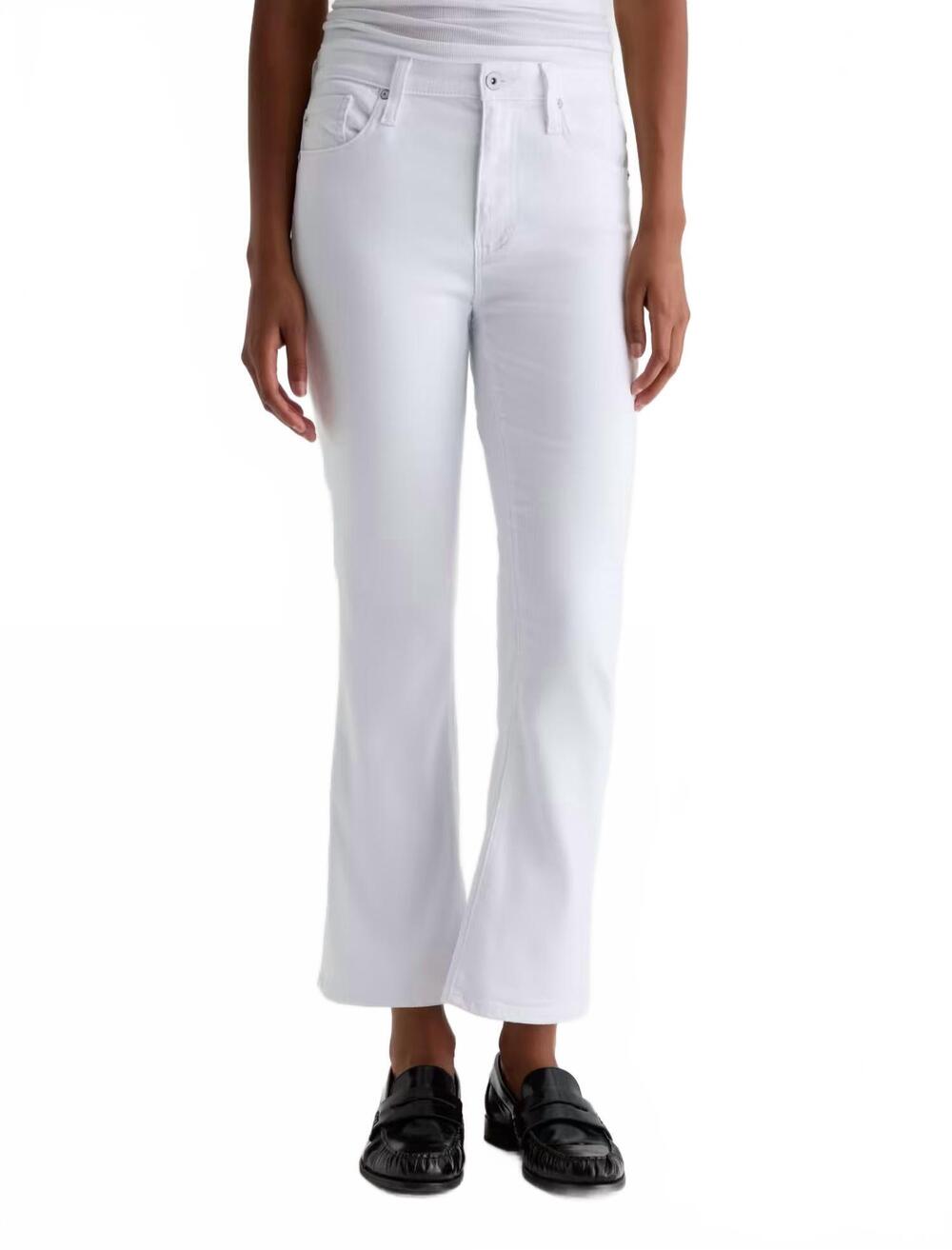 NEW AG JEANS farrah boot crop jeans in gallery white